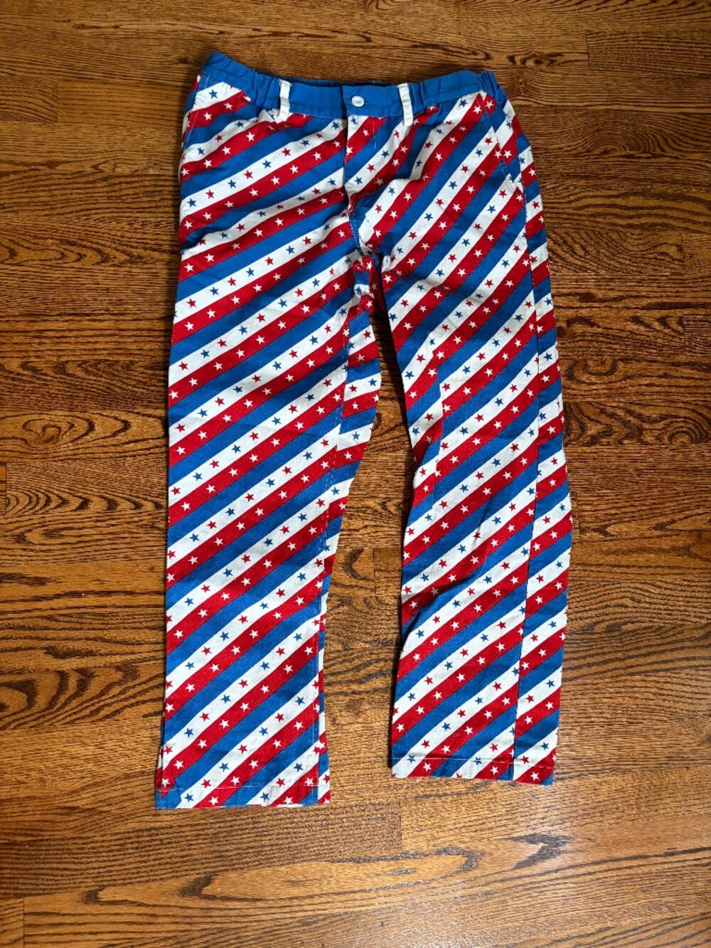 Tipsy Elves Stars And Stripes American Flag USA Patriotic Pants Medium July 4th